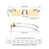 TERAISE Rimless Anti Blue Light Reading Glasses Comfortable Lightweight Frameless