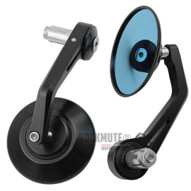 RockMute For Z900RS Z650RS W800 Z650 W175 Handlebar Bar End Mirror Rear View Retro Round