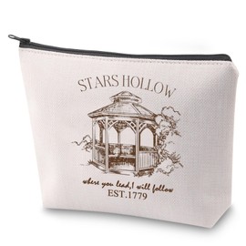 ZJXHPO Stars Hollow Inspired Cosmetic Bag Gazebo Toiletry Bag Gilmore Fans Makeup Bag With Zipper Small Town Gift (Stars Hollow)