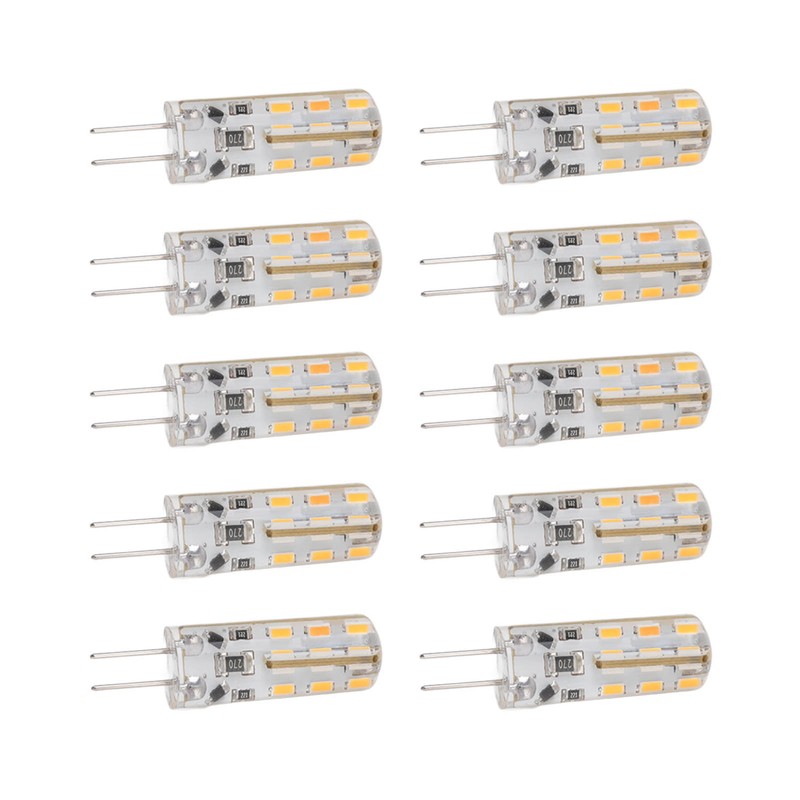 10pcs G4 LED Bulb 1.5W DC12V Warm White 3000K 110LM