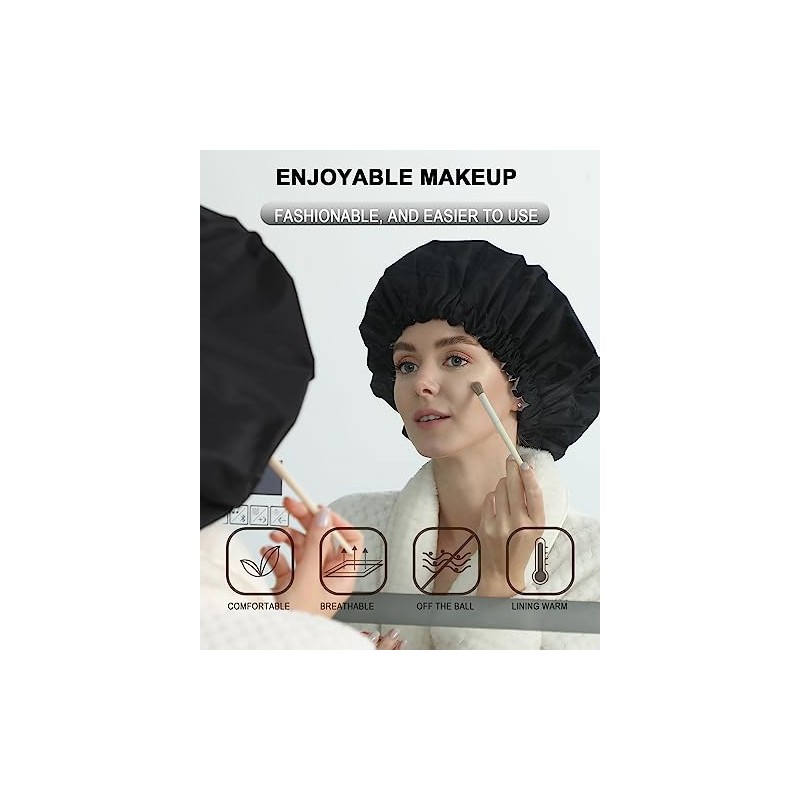 Gorro Ducha Gorros Mujer Reutilizables Impermeables Dos Capas Grandes Adecuados