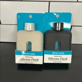 Drinkmate 2 Drinkmate Non Slip Flasks With  Silicone Case 3.4 Oz