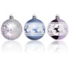 com-four® 12 x Christmas Baubles, 6 cm - Shatterproof Plastic