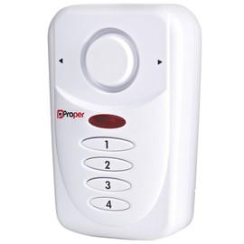 Proper Security P-SACKW-1 Magnetic Contact Window or Door Alarm Keypad Controlled Siren-White