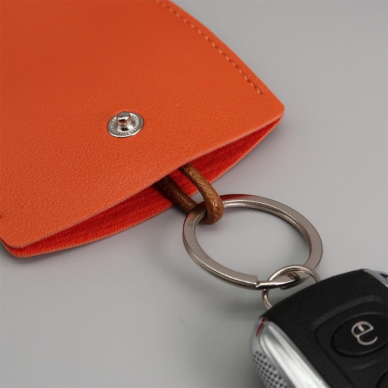 Car Key Case, Creative Pull-Out Key Sleeve Keychain Bags, PU