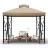 Kieperi 10x10 FT Gazebo Canopy Top Replacement，Double Tiered Canopy Covers