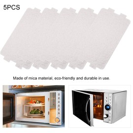 Microwave Oven Mica Plate, 5 Pieces Universal Microwave Oven Mica Sheet Waveguide Cover Heat Insulation Board Replacement Repairing Accessory for Home Kitchen Use, 4.6 x 2.5 inch