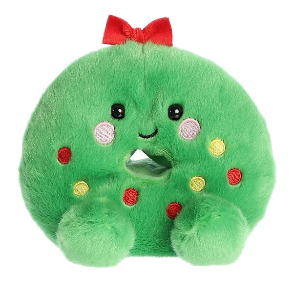 Aurora® Adorable Palm Pals™ Dot Wreath™ Stuffed Animal - Pocket-Sized Fun - On-The-Go Play - Green 5 Inches
