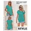 AURUZA Short Sleeve Shirts for Women, V Neck Summer Tops