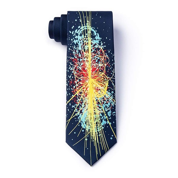 Higgs Boson Corbata de microfibra azul marino