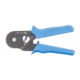 HÖGERT TECHNIK Crimping Tool for Thin Wall Sleeves 0.25-6.0mm² (23-10AWG) 175mm Six Jaw Press Tool, Heavy Duty Design and Ergonomic Handle for Precise Crimping and Durability