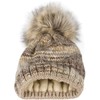 styleBREAKER Unisex Knitted Bobble Hat Colourful Patterned with Alpaca Content