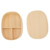 Bento Box Portable Japanese Style Wooden Large Single Layer Removable