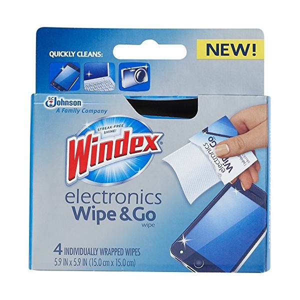 Windex Electronics 'Wipe and Go' Wipes, 4CT (Pack of 3)