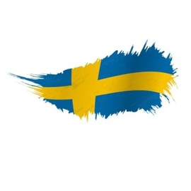 2 x Aufkleber Flagge Schweden Sweden "Airbrush" 8 x 5 cm Sticker Flagge Fahne Carsticker