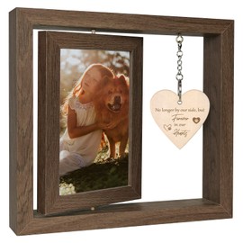 No Longer by Our Side but Forever in Our Hearts Dog Memorial Photo Frame - Loss of Dog Bereavement Gift - Pet Memorial Gifts (Dis Two 15x10 cm)