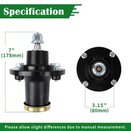 Bularie 539131898 532174375 Spindle Assembly for 48" Lawn Mower Deck, Compatible with Hus-qvarna Z248F MZ48 FD61 248F YT48DXLS, 1 Pack