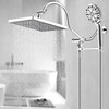 Hibbent All Metal Shower Head Holder, Adjustable Solid Brass Showerhead