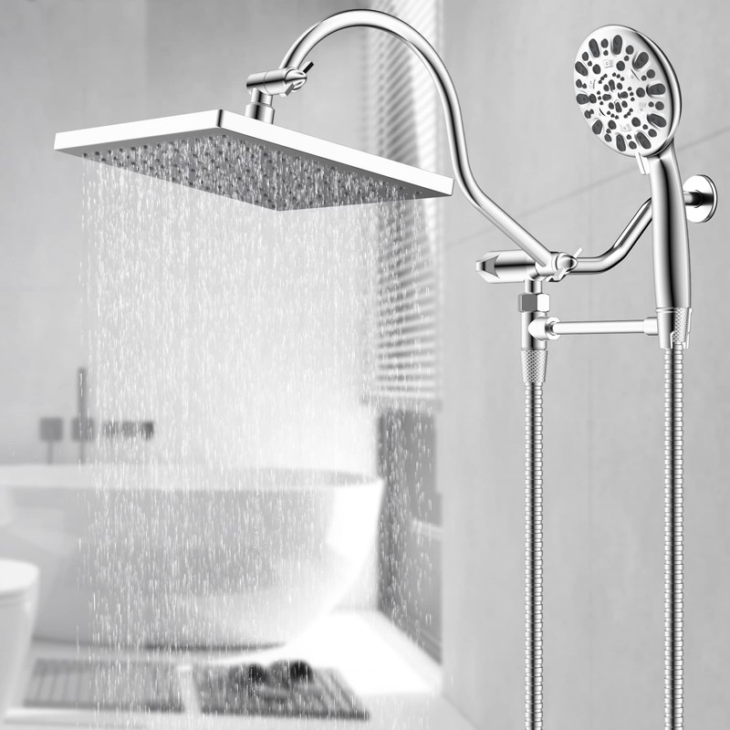 Hibbent All Metal Shower Head Holder, Adjustable Solid Brass Showerhead