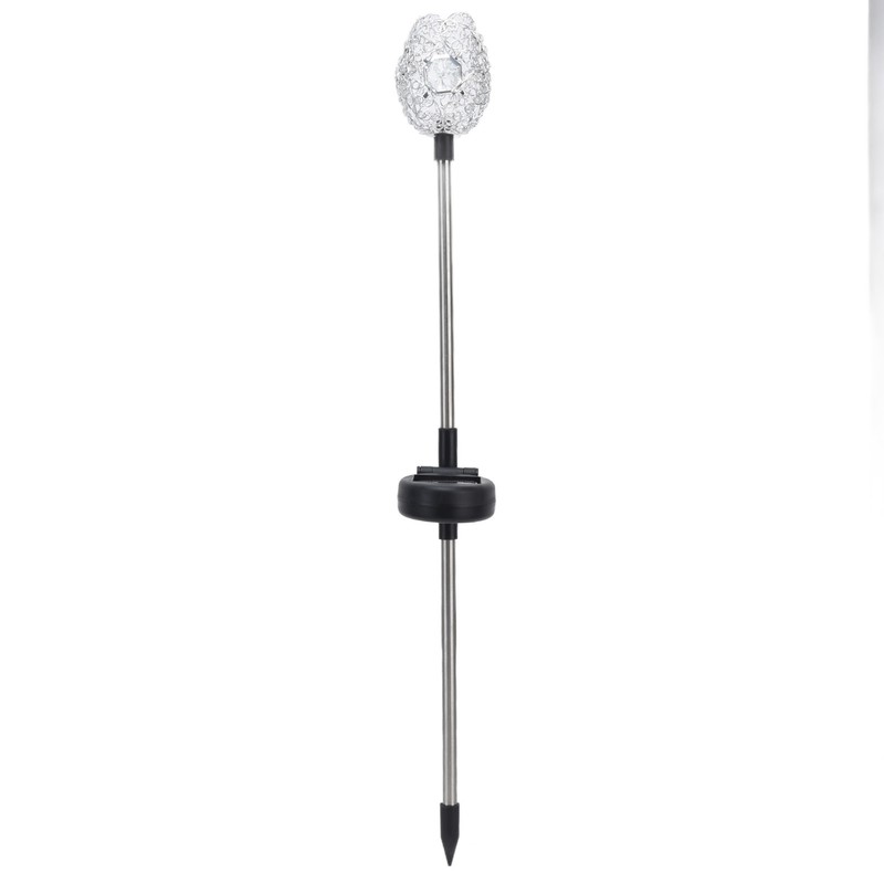 2Pcs Garden Solar Lights LED RGB Fast Charging Petal Design