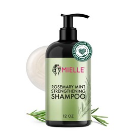 Mielle Organics Rosemary Mint Hair Strengthening Biotin Shampoo - Moisturizing Hair Shampoo for Women and Men to Gently Cleanse, Repair & Protect Strands (12 oz)