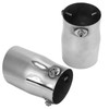 Silver Universal Exhaust Muffler Stainless Steel Exhaust Tip 76mm/2.99in Inlet