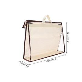 PATIKIL Handbag Dust Bag Clear Purse Storage Organiser L Size PVC Dustproof Handbag Cover Transparent Handbag Protector Beige