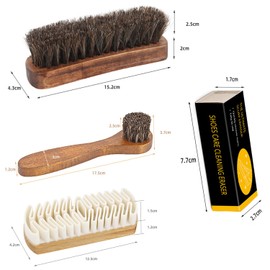 Taicols 1 Juego De Cepillos para Zapatos Kit De Betún Kit De Cuidado De Botas Cepillo De Limpieza De Cuero Zapatos De Gamuza Crepé Cepillo Marrón Betún para Zapatos Cepillo para El