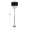 Deco 79 Metal Floor Lamp with Dangling Crystals, 16" x
