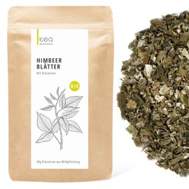 Himbeerblättertee BIO, ganze Blätter, Kräutertee aus Wildpflückung, 100% naturbelassen, Schwangerschaftstee, 40g