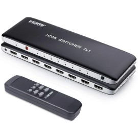 Univivi 7 Port HDMI 2.0 Switch Full HD Ultra 3D 1080P 4K@60Hz Univivi Selector & Remote