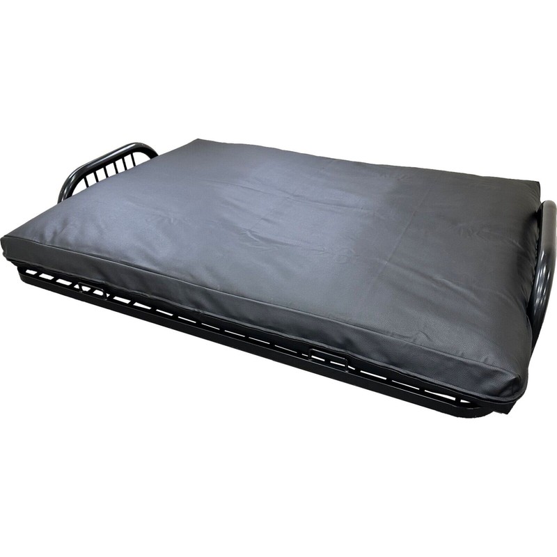 Danfuton Queen Black Leather Vinyl Futon Mattress Covers, Bed Slipcovers