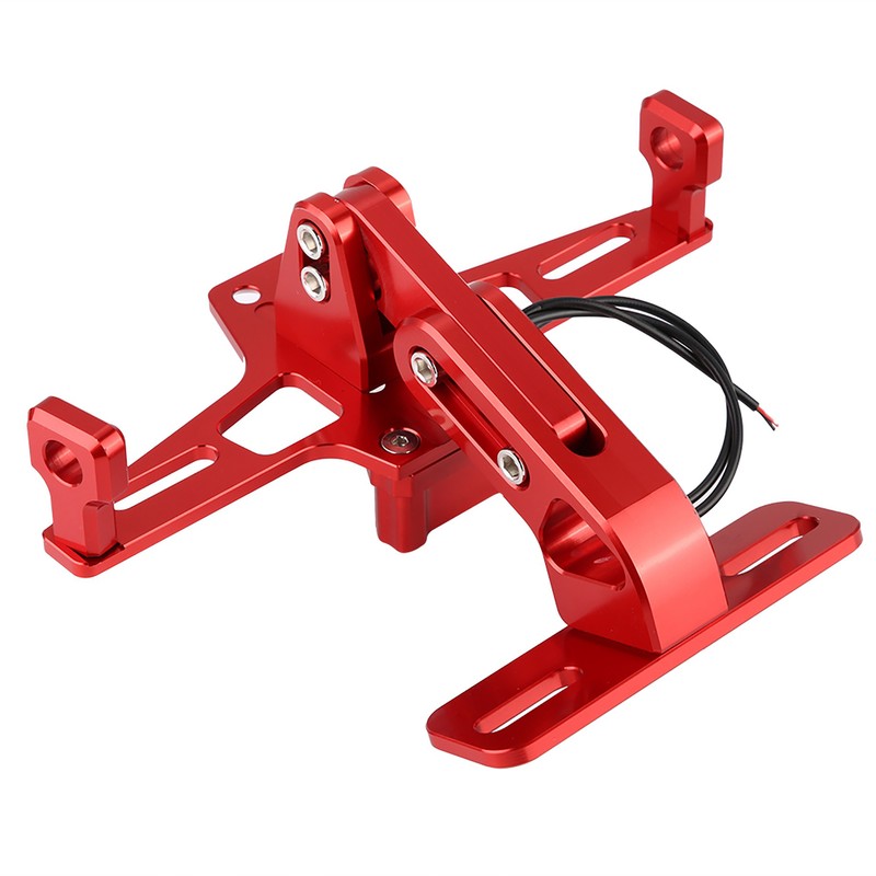 Universal Aluminum Motorcycle Rear License Plate Mount Holder with LED