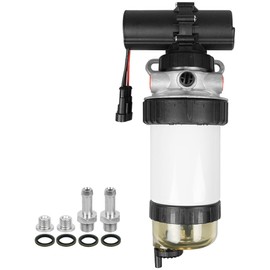 MP10325 Fuel Filter&Lift Pump Assembly Replace 232/5877 228-9129 for ASV SR70 SR80 Terex PT75 PT80 Compact Track Loaders, 804C-33 804C-33T 804D-33 804D-33T Engine 24V
