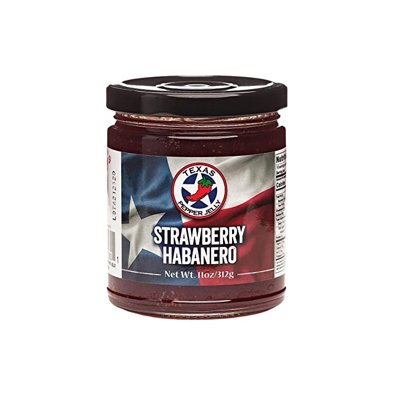 Texas Pepper Jelly Strawberry Habanero Jelly Net Wt. 11 oz