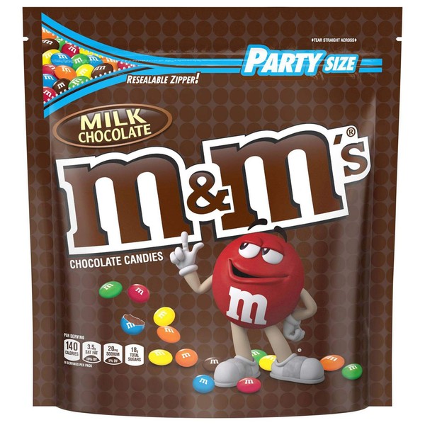 M&M'S Milk Chocolate Candy Party Size 42 Ounce Bag