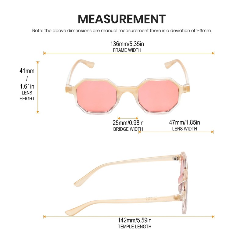 Medspex R786M FL-41 Reading Glasses +2.25 Tan Crystal Pink Migraine