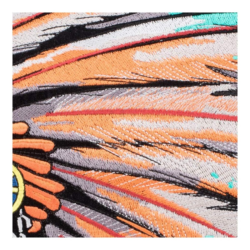 Turquoise Native American Chief Patch, Large Size