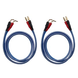 KKCable GU-H 1pair Set(4 pin Plug+4 Banana Plug) 14 Gauge AWG HiFi 4N OFC Speaker Wire. Pin Plug to Banana Plug. GU-H (4M(13.12ft))