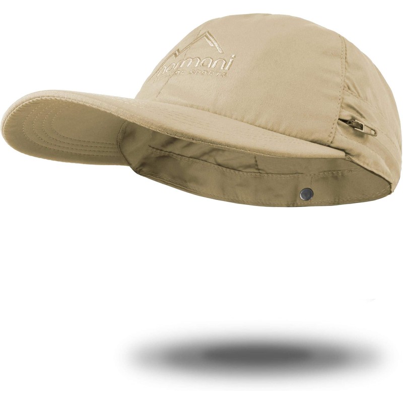 normani Savannah Summer Cap with Roll-Up Neck Protection, khaki, 61