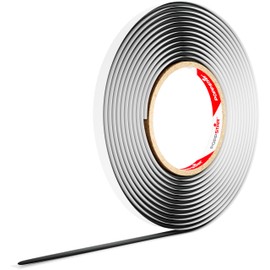 Poppstar Butyl Round Cord (5 m x 4 mm) Butyl Rubber Tape/Elastic Sealing Strip, Black