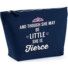Hippowarehouse And though she may be little she is fierce printed make up cosmetic wash bag 18x19x9cm