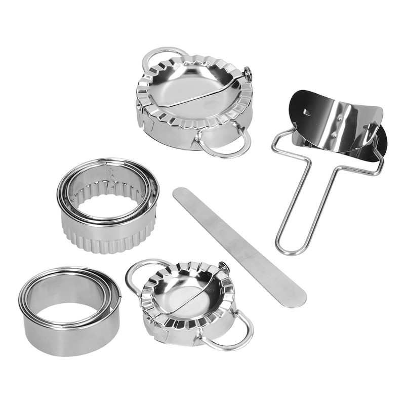 10PCS Stainless Steel Dumpling Maker Dumpling Mold Set and Cutter