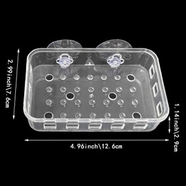 2 Pack Suction Cup Soap Dish Holder Soap Case Clear Acrylic Plastic Wall Mounted Shower Soap Holder Bathroom Kitchen Accessory Securely Holds Bar Soap, Sponge, and Toiletries