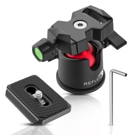 REFLEX CAMERA Tripod Ball Head 25mm 360° Rotating 1/4 inch– Lightweight, Portable, Quick-Release Plate for Panoramic Photography, Arca Swiss, Compact Design, Smooth Movement, Ball Head Tripod Mount