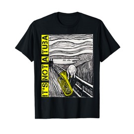 Euphonium Tuba Player The Scream painting Funny T-Shirt