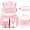 Tecoloy Backpack for Girls, 3PCS Girls Backpack with Lunch Box