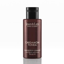 Jean & Len Mini Hand & Body Cleanser Cardamom & Tonka for a Scented Cleansing Experience Body & Hand Soap in a High Quality Bottle, Ideal for Travel, Exotic Spicy Fragrance, Vegan, 50 ml