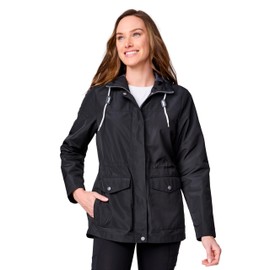 Free Country Women's Rain Away Anorak Rain Jacket Black XL