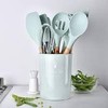 Silicone Cooking Utensils Kitchen Utensil Set, 12 PCS Wooden Handle
